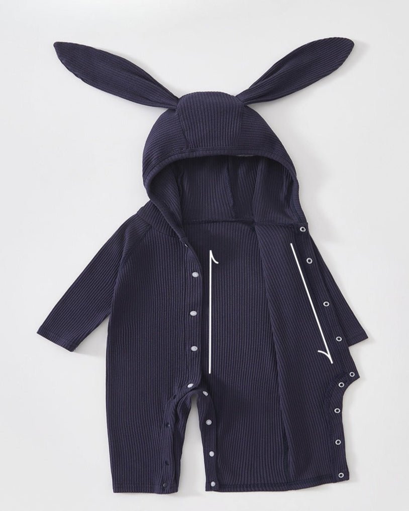 Rabbit Ear Hooded Long Sleeve Baby Jumpsuits