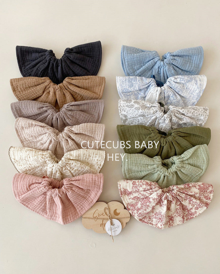 Soft Cotton Solid Color/Floral Baby Bib