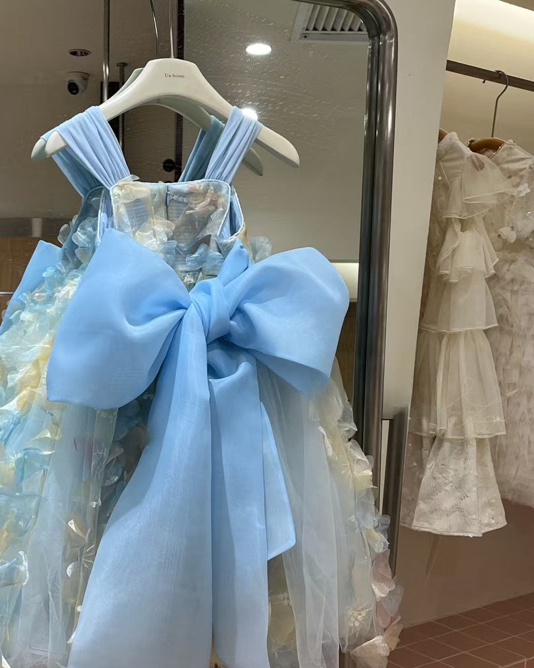 Sweet Bow Design Multicolor Tulle Girl Dress