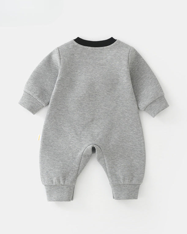 Dog Bag Pattern Long Sleeve Baby Jumpsuits
