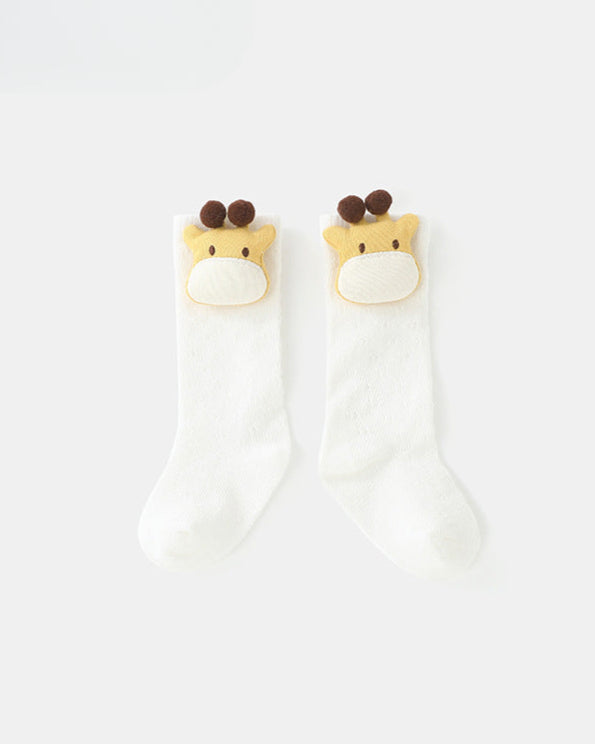 Giraffe Pattern Short Sleeve Romper/Socks