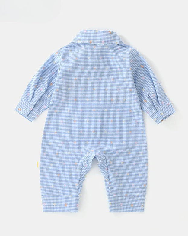 Dachshund Plaid Long Sleeve Baby Shirt Jumpsuits