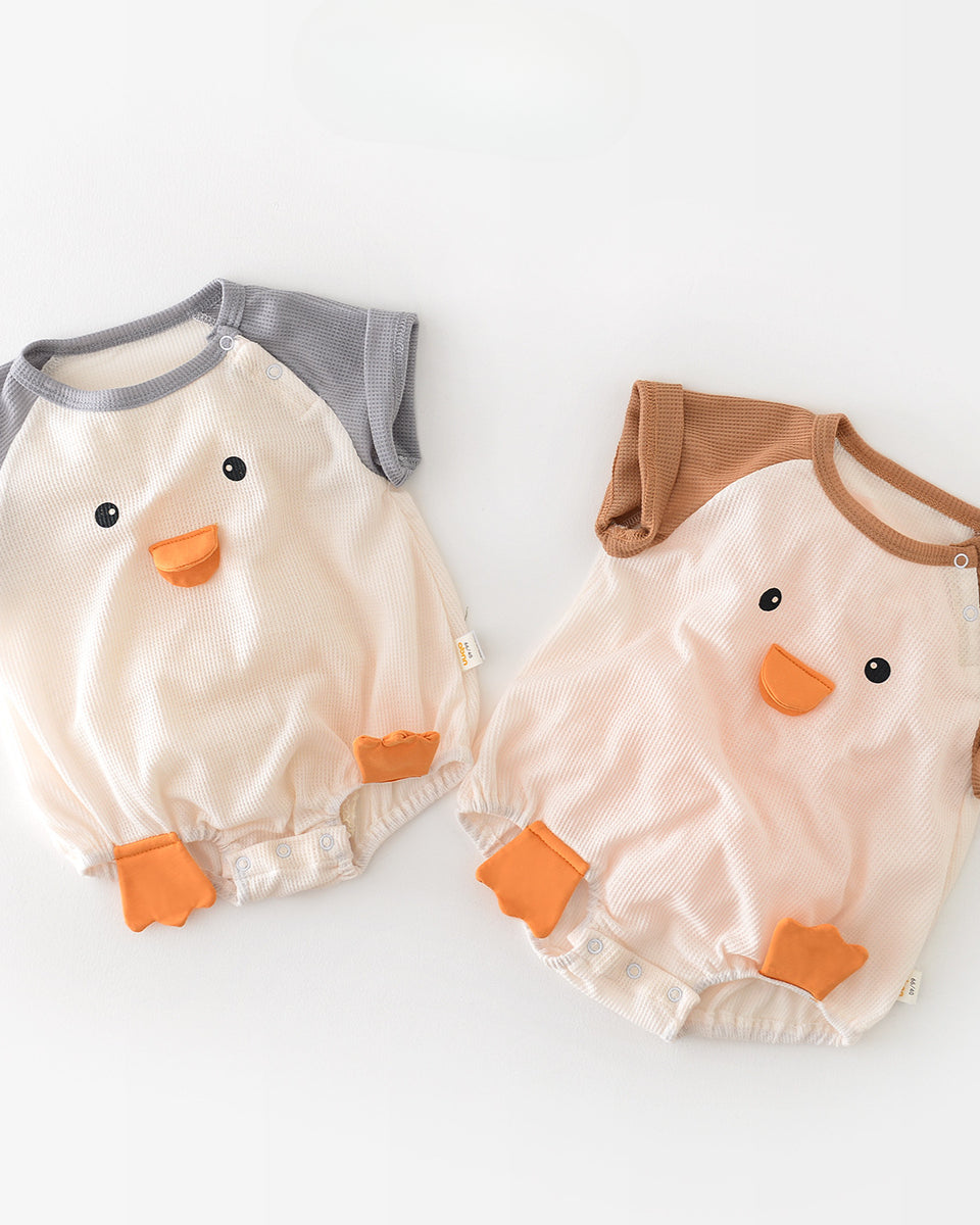 Penguin Pattern Short Sleeve Baby Romper