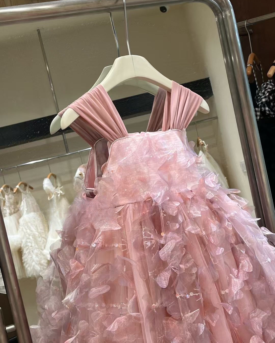 Sweet Bow Design Multicolor Tulle Girl Dress