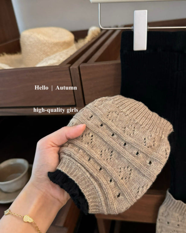 Knitted Socks Decor Baby Leggings Pants