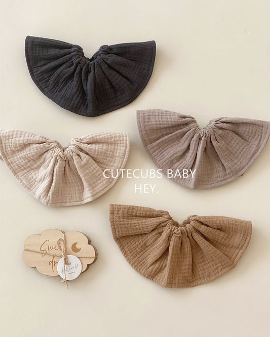 Soft Cotton Solid Color/Floral Baby Bib