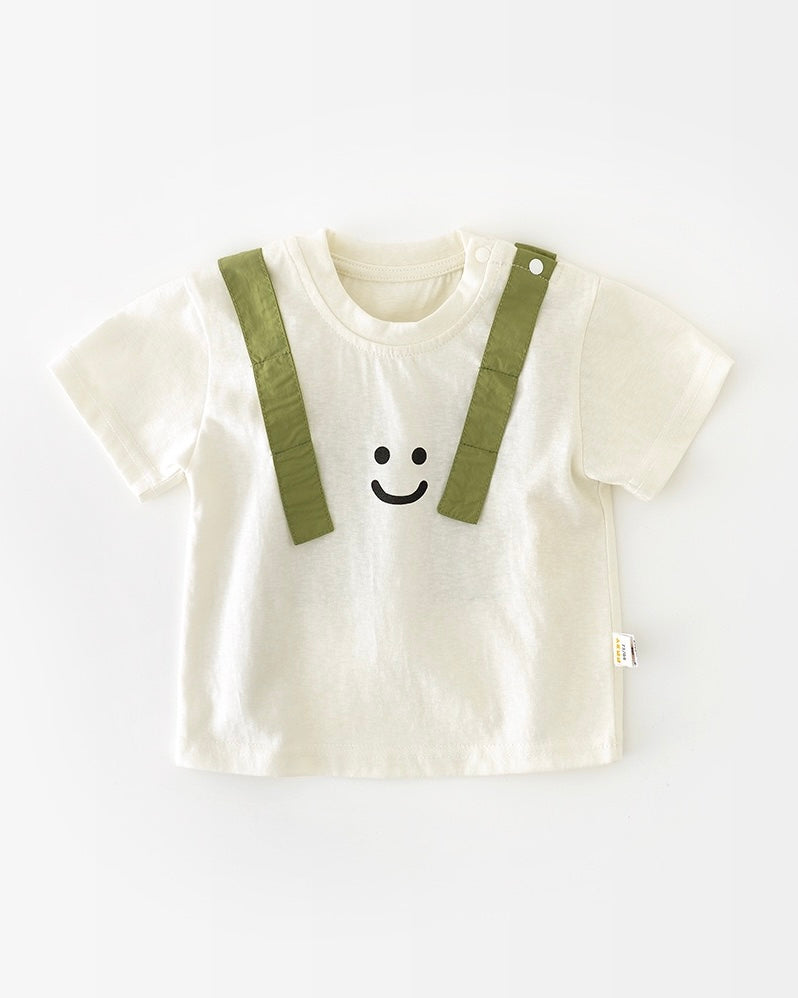 Casual Striped Pocket Design Baby Short Pants/Set