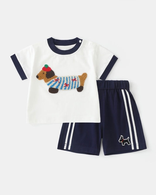 Cute Dachshund Pattern Baby Jumpsuits/Set