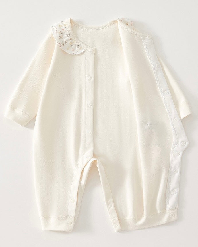 Cotton Apple Decor Long Sleeve Baby Jumpsuits