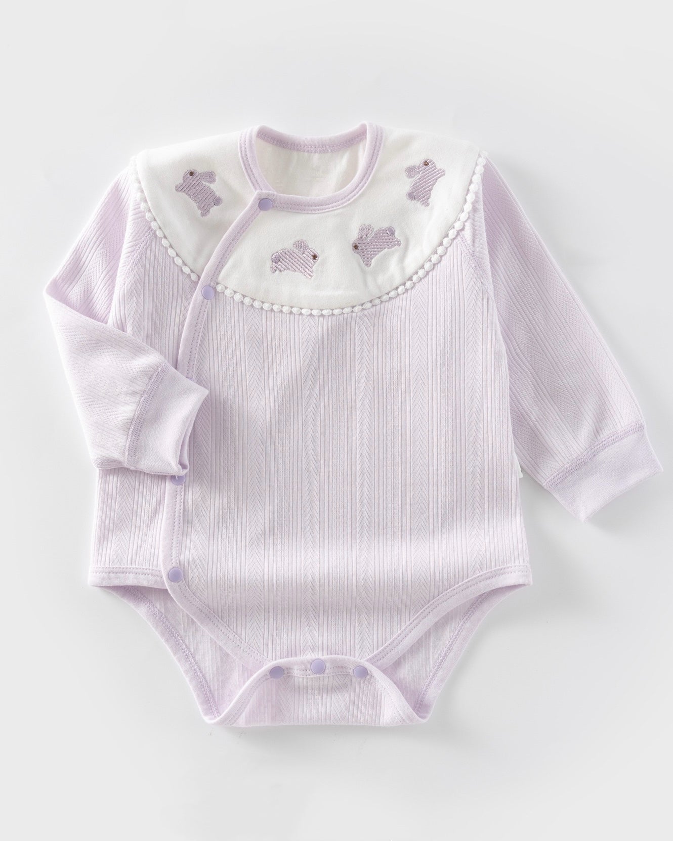 Purple Rabbit Cotton Long Sleeve Baby Jumpsuits