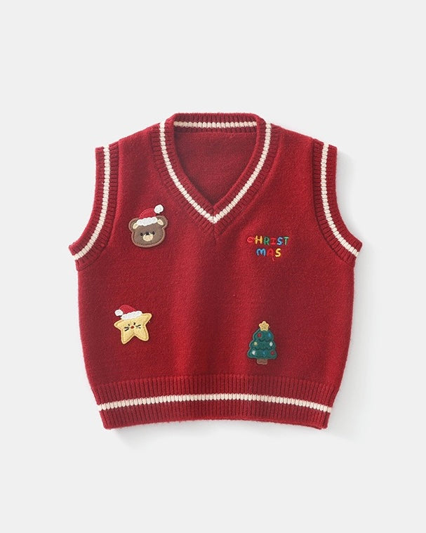 Christmas Knitted Warm Baby Sweater/Vest