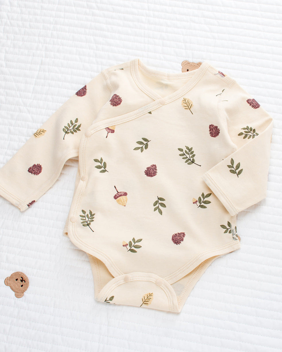 Animal Tree Pattern Cotton Long Sleeve Baby Romper