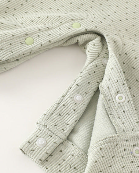Dot Printed Soft Long Sleeve Baby Jumpsuits