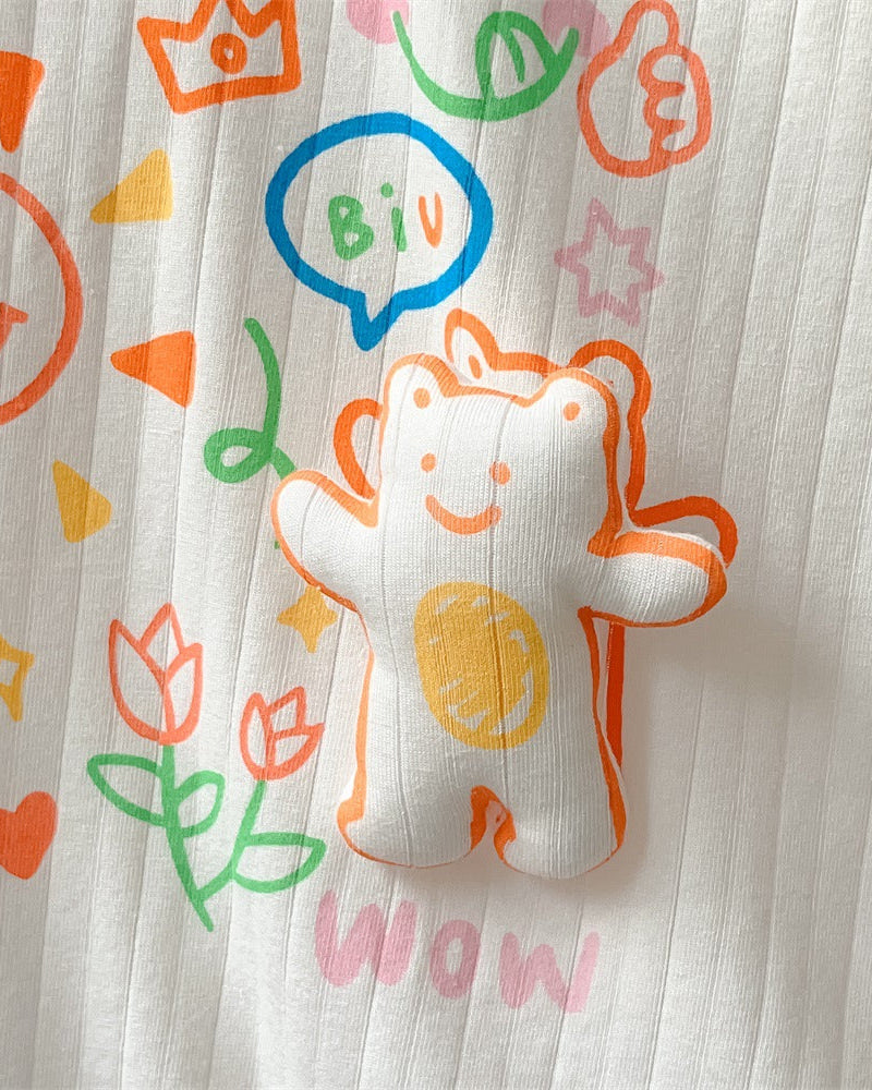 Cloud Bear Toy Decor Short Sleeve Baby Romper