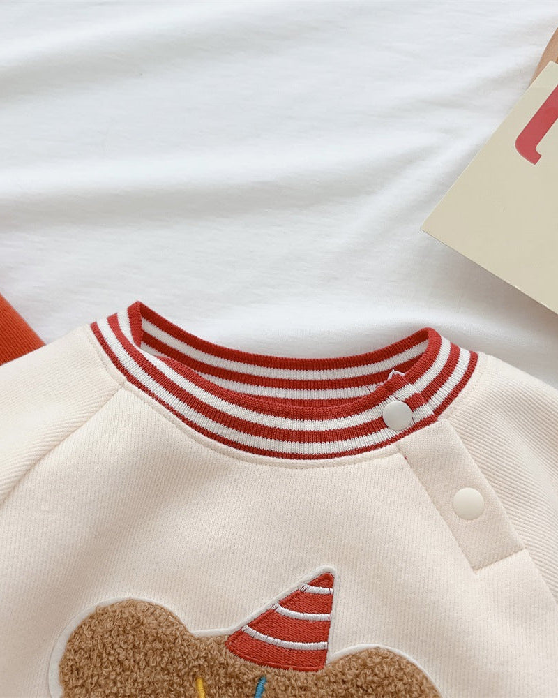 Doll Decor Long Sleeve Baby Jumpsuits