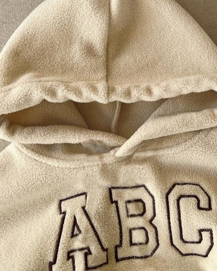 ABC Letter Fleece Baby Hoodie Pants 2pcs Set