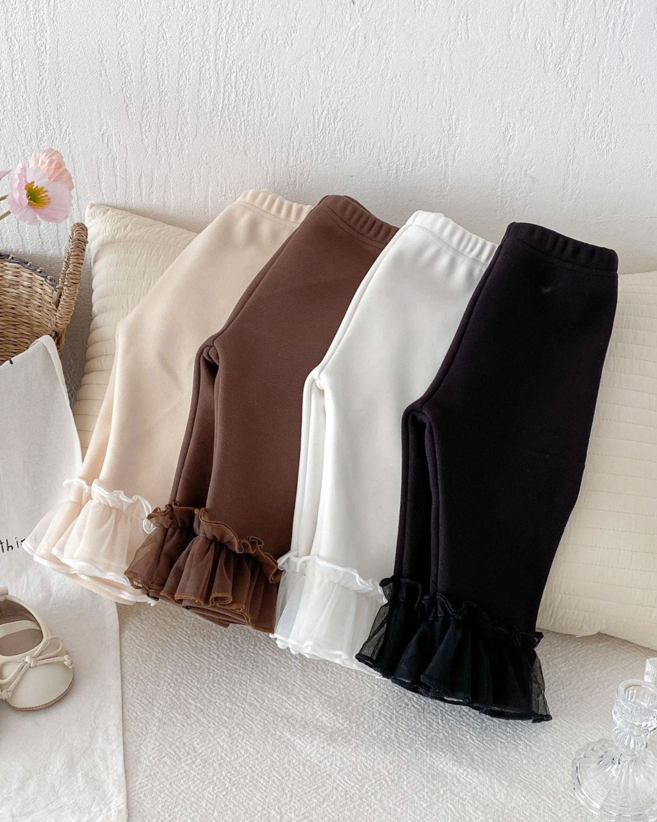 Warm Lace Decor Cotton Baby Pants