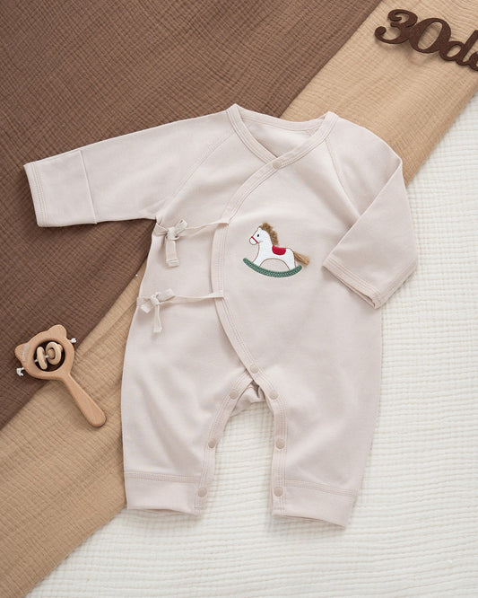 Horse Pattern Cotton Baby Jumpsuits Set