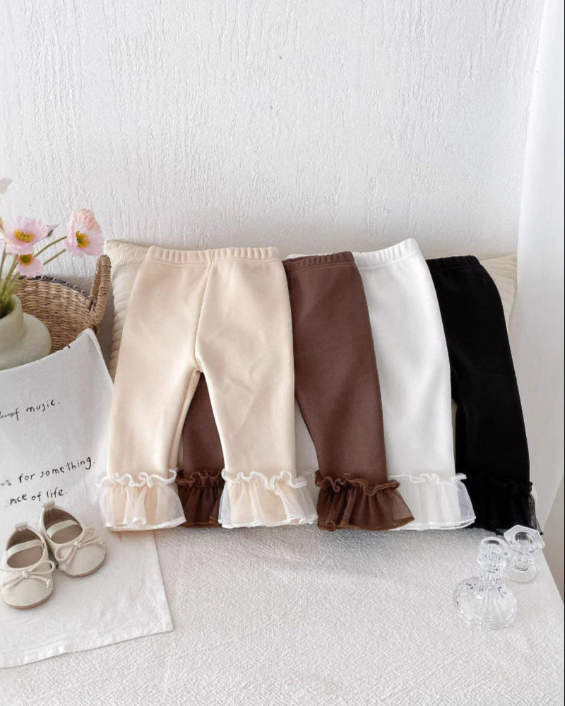 Warm Lace Decor Cotton Baby Pants