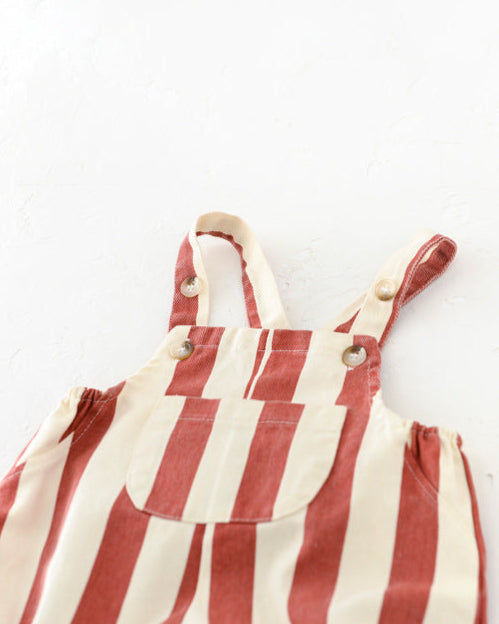Letter Striped Adjustable Baby Jumpsuits