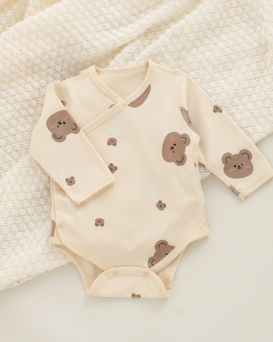 Animal Tree Pattern Cotton Long Sleeve Baby Romper