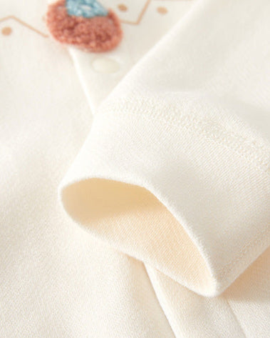 Cotton Apple Decor Long Sleeve Baby Jumpsuits