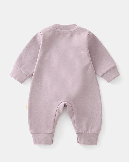 OK HI Letter Decor Long Sleeve Baby Jumpsuits