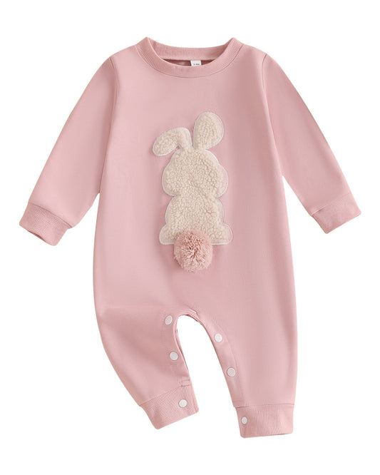 Rabbit Ball Decor Long Sleeve Baby Jumpsuits