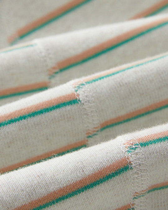 Striped Cotton Buttoned Long Sleeve Baby Jumpsuits