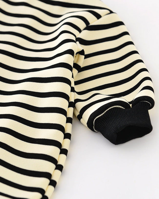 Casual Striped Pocket Design Long Sleeve Baby Jumpsuits