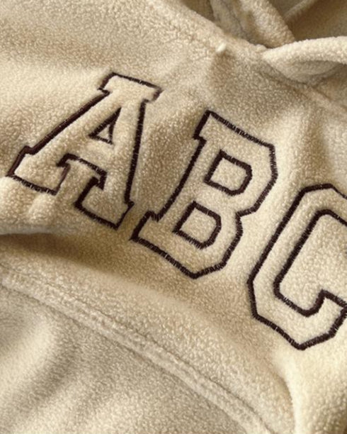 ABC Letter Fleece Baby Hoodie Pants 2pcs Set