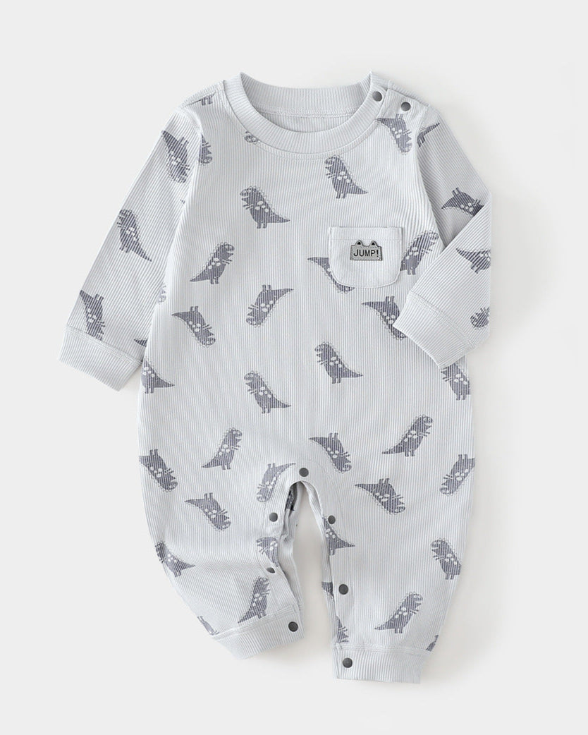 Tree Animal Soft Long Sleeve Baby Jumpsuits