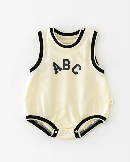 رومبير بدون أكمام مطبوع عليه حروف كاجوال للأطفال