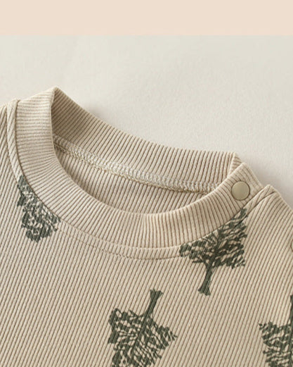 Tree Animal Soft Long Sleeve Baby Jumpsuits