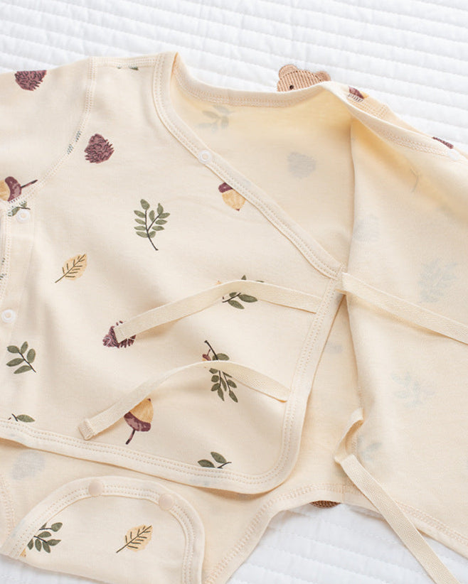 Animal Tree Pattern Cotton Long Sleeve Baby Romper