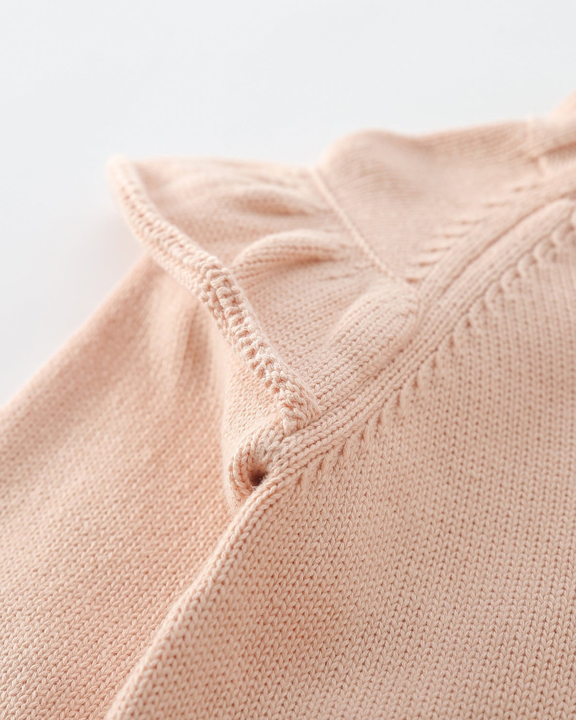 Ruffled Buttoned Knitted Long Sleeve Baby Jumpsuits