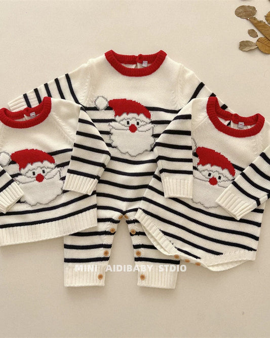 Santa Knitted Baby Sweater Jumpsuits Romper