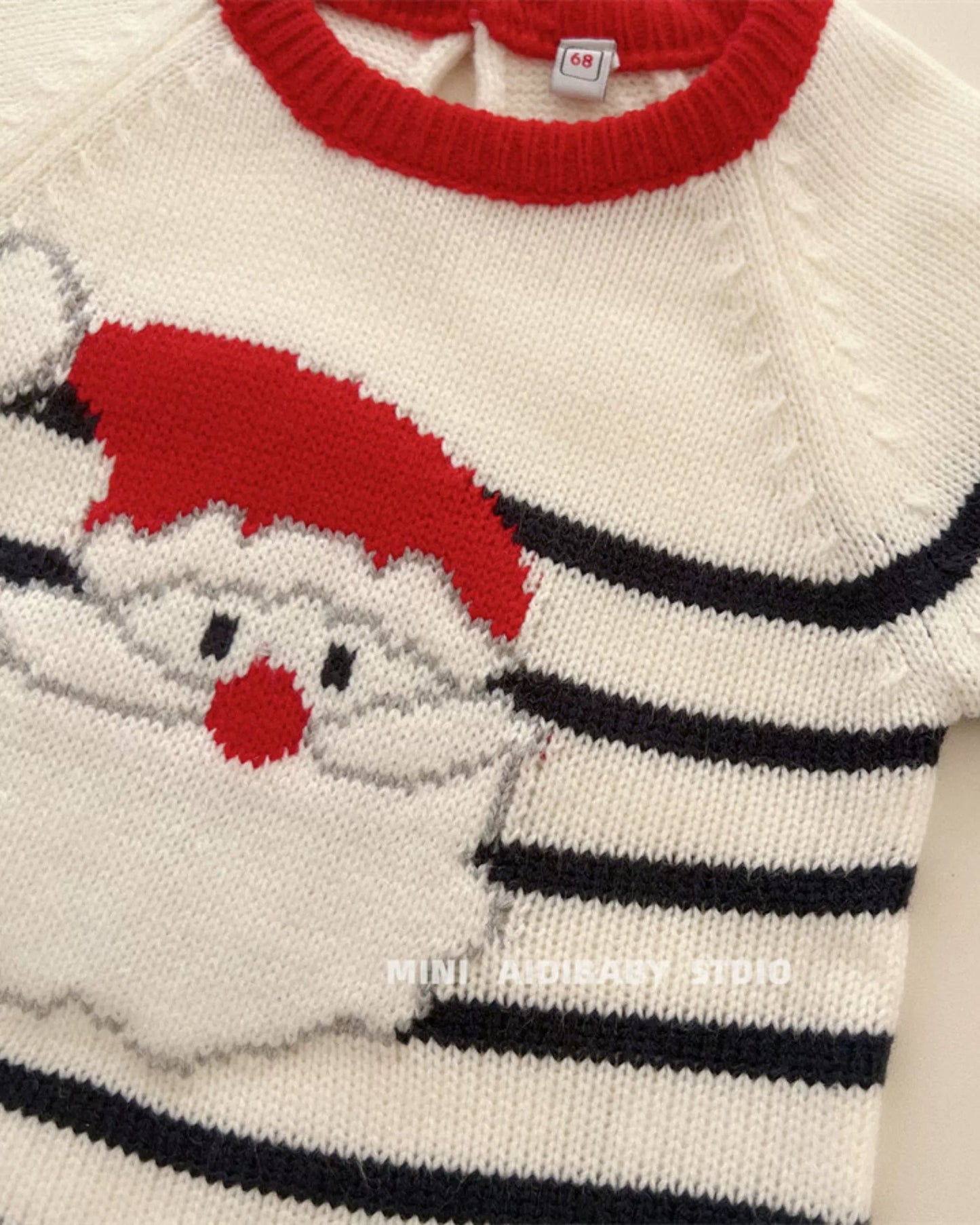 Santa Knitted Baby Sweater Jumpsuits Romper
