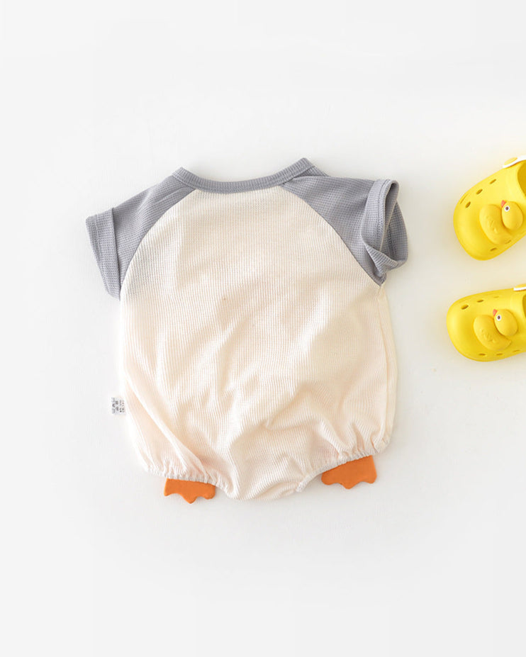 Penguin Pattern Short Sleeve Baby Romper