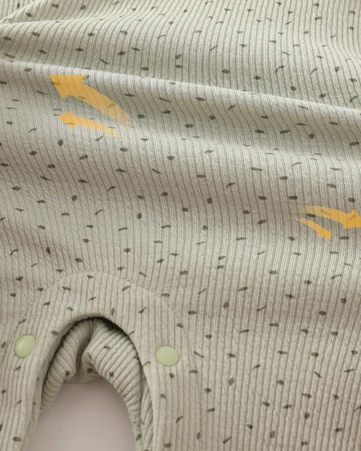 Dot Printed Soft Long Sleeve Baby Jumpsuits
