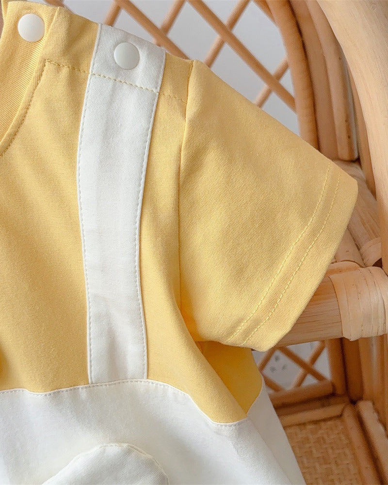 Duck Pattern Short Sleeve Baby Jumpsuits