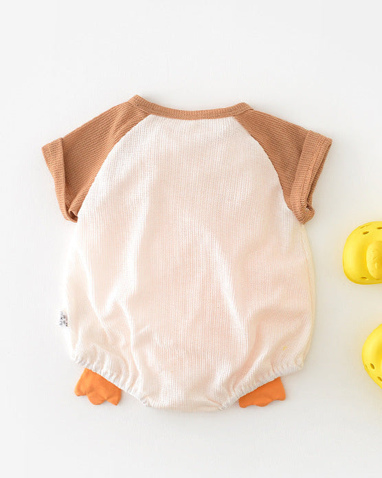 Penguin Pattern Short Sleeve Baby Romper
