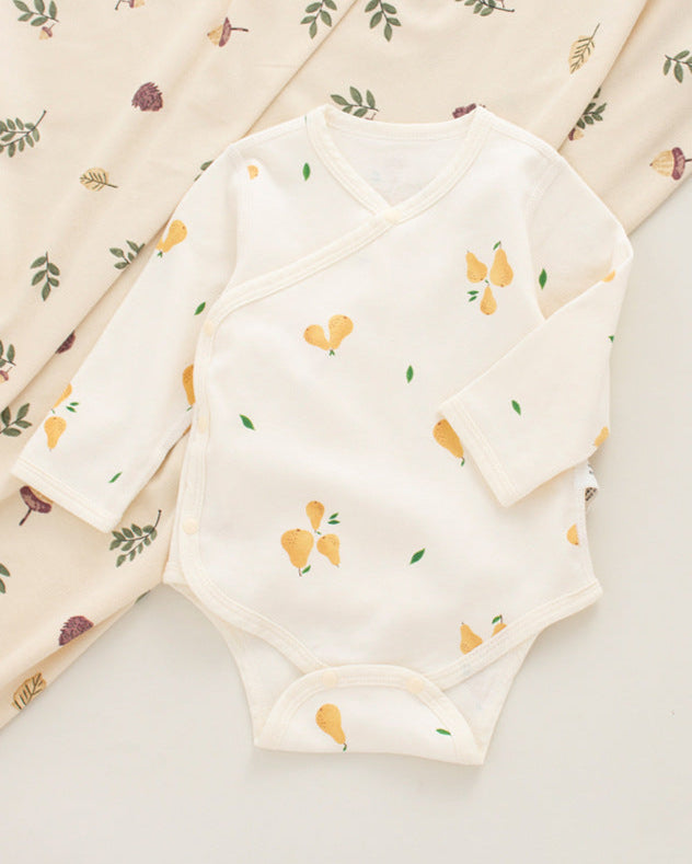 Animal Tree Pattern Cotton Long Sleeve Baby Romper