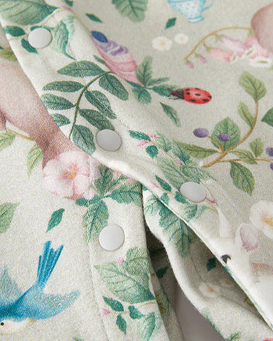 Sweet Lace Collar Rabbit Leaf Cotton Baby Jumpsuits