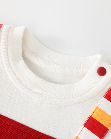 French Fries Decor Long Sleeve Baby Jumpsuits