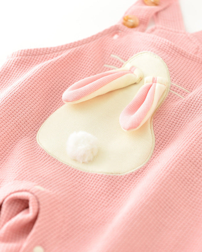2pcs Rabbit Pattern Baby Sweatshirt Jumpsuits Set