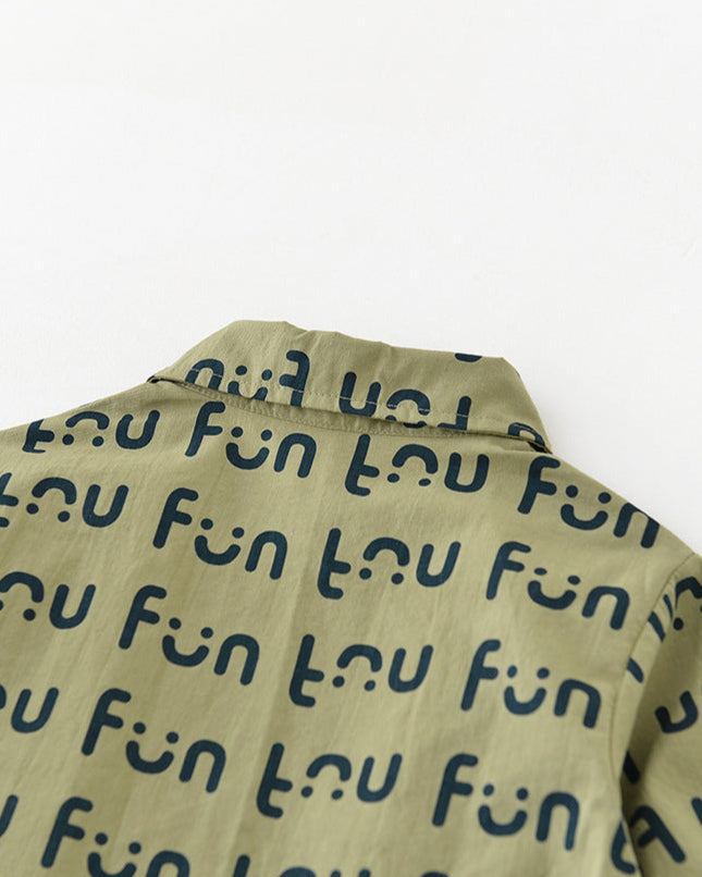 Smile Letter Printed Baby Long Sleeve Shirt