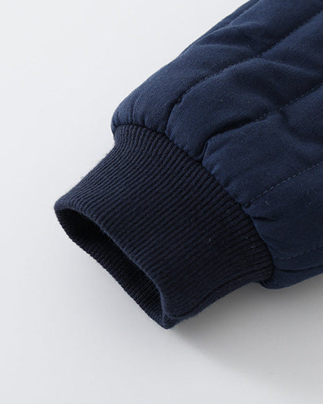 Warm Fleece Denim Pocket Baby Jacket