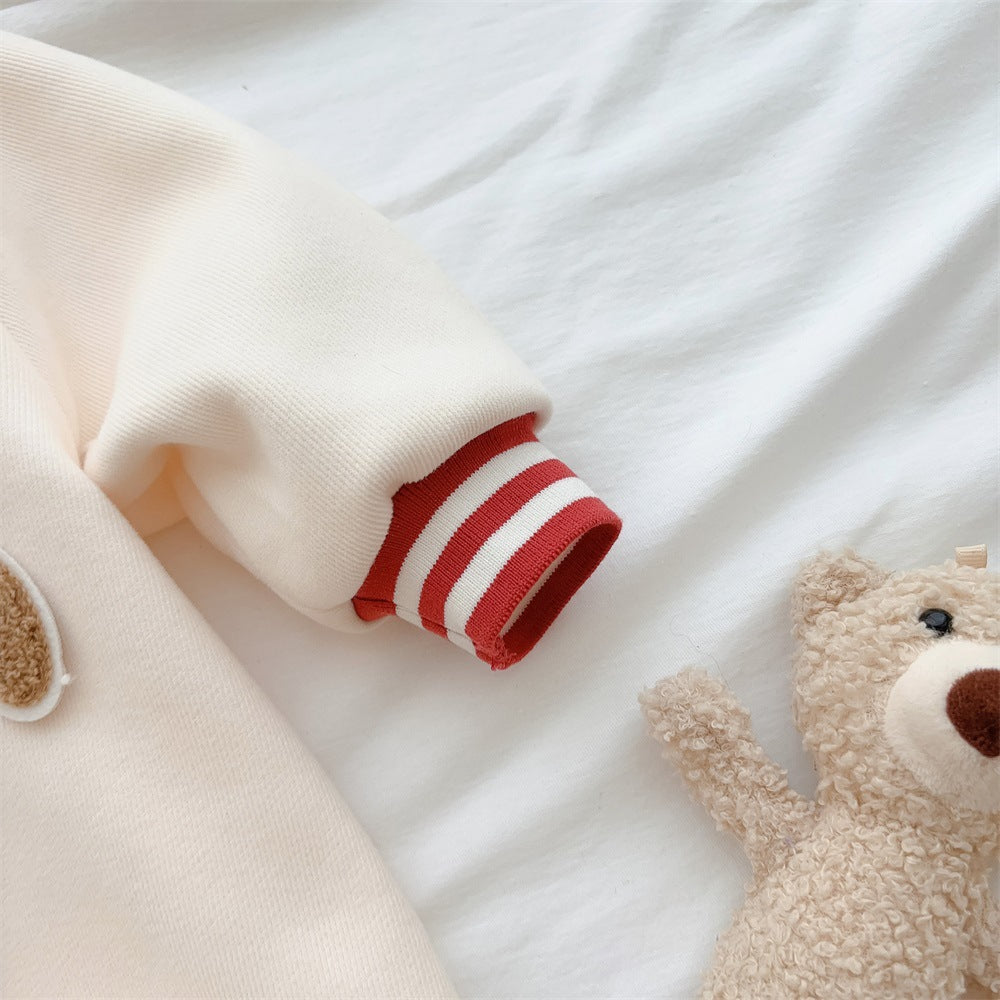 Doll Decor Long Sleeve Baby Jumpsuits