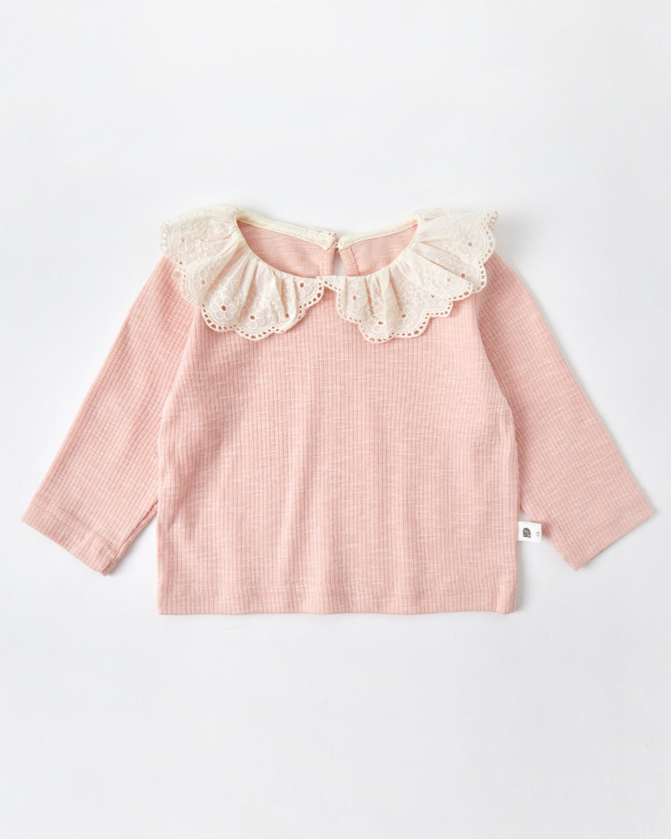 2pcs Polka Dot Baby Long Sleeve Shirt&Jumpsuits Set